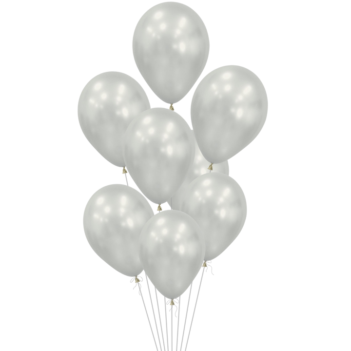 Silk White Latex Balloon, 11in