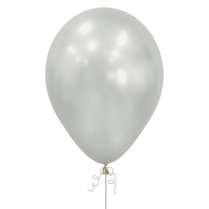 Silk White Latex Balloon, 11in