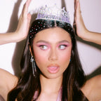 Silver birthday tiara with gems for birthday celebration from Parte Haus party supply store in Bethesda Maryland