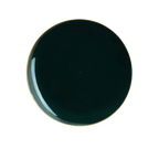 Dark green round plate with gold rim elegant tableware from Parte Haus party supply store in Bethesda MD