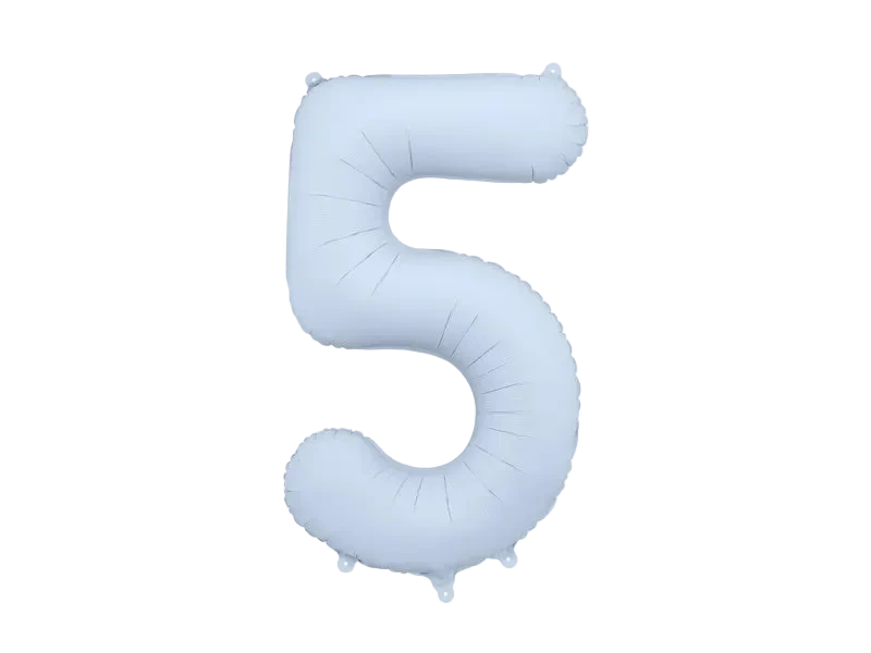 Blue Number 5 Foil Balloon, 34in