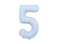 Blue Number 5 Foil Balloon, 34in