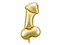 Giant Gold Penis Foil Balloon, 44in