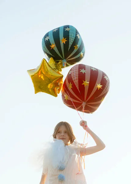 Red Starry Ball Foil Balloon, 30in
