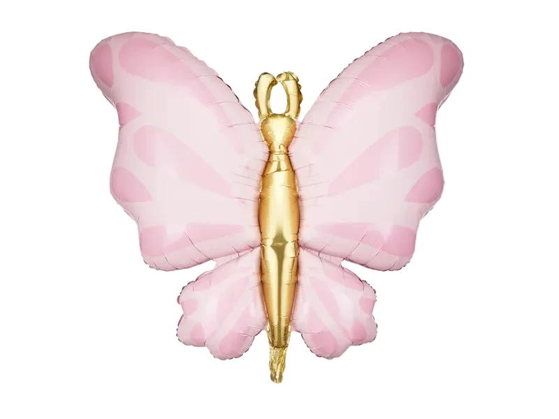 Pink Butterfly Foil Balloon, 27in