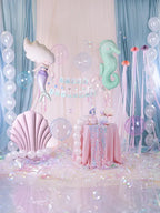 Giant Teal Seahorse Foil Balloon, 39in
