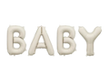 Beige "BABY" Letters Foil Balloon Set, 18in