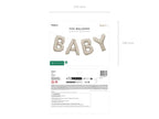 Beige "BABY" Letters Foil Balloon Set, 18in