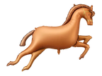 Giant Running Brown Horse Foil Balloon, 39in