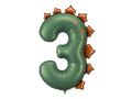 Green Dinosaur Number 3 Foil Balloon, 36in - Giant