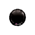 Black foil balloon round shape for birthday or graduation from Parte Haus party supply store in Bethesda MD