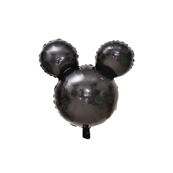 Black Mickey Mouse head foil balloon for Disney birthday from Parte Haus party supply store in Bethesda MD