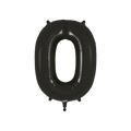 Black number zero foil balloon for birthday or anniversary from Parte Haus party supply store in Bethesda MD