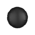 Black satin foil balloon round shape for birthday or graduation from Parte Haus party supply store in Bethesda MD