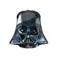 Black Darth Vader foil balloon shaped like Star Wars character for birthday from Parte Haus party supply store in Bethesda Maryland