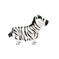 Black white zebra foil balloon shaped like walking zebra birthday theme from Parte Haus party supply store in Bethesda MD