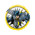 Black yellow Batman foil balloon with Batman graphic superhero theme from Parte Haus party supply store in Bethesda MD