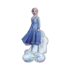 Blue Elsa foil balloon shaped like Frozen character birthday decoration from Parte Haus party supply store in Bethesda MD