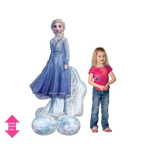 Blue Elsa foil balloon with Frozen 2 design birthday theme from Parte Haus party supply store in Bethesda MD