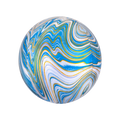 Blue and gold marble foil balloon with swirling pattern for birthday Parte Haus party supply store in Bethesda MD