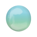 Blue green ombre orbz foil balloon with beach theme from Parte Haus party supply store in Bethesda Maryland