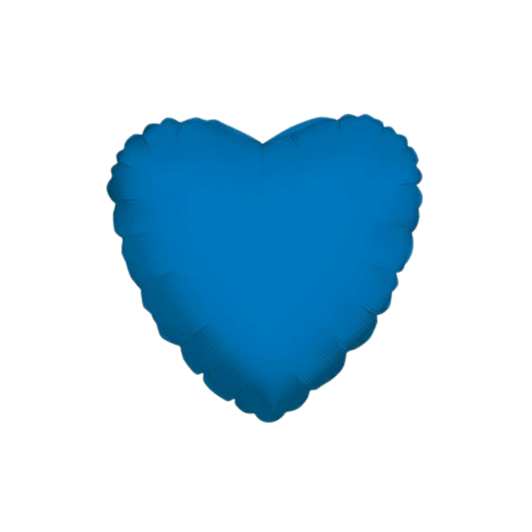 Blue heart foil balloon for wedding or birthday from Parte Haus party supply store in Bethesda MD