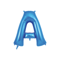 Blue letter A foil balloon birthday celebration from Parte Haus party supply store in Bethesda Maryland