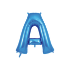 Blue letter A foil balloon birthday celebration from Parte Haus party supply store in Bethesda Maryland