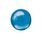 Blue foil balloon round shiny birthday decor from Parte Haus party supply store in Bethesda MD