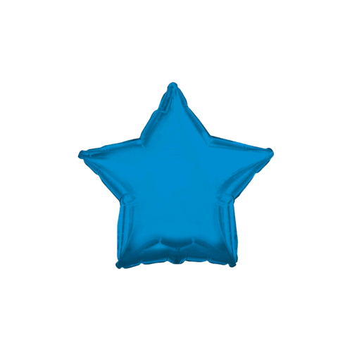 Blue star foil balloon with shiny finish for birthday celebration from Parte Haus party supply store in Bethesda MD