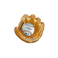 Brown baseball glove foil balloon with baseball for birthday from Parte Haus party supply store in Bethesda MD