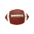 Brown football foil balloon with white laces birthday decoration from Parte Haus party supply store in Bethesda MD.