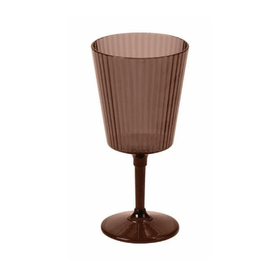 Nude Ribbed Wine Goblet Cups