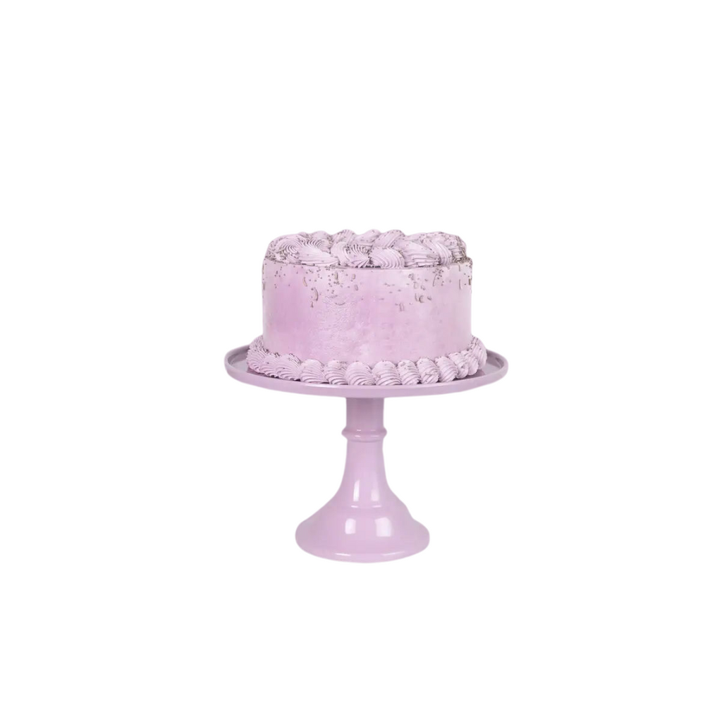 Lavender cake with buttercream frosting for birthday from Parte Haus party supply store in Bethesda MD