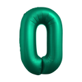chrome green number 0 foil balloon for birthday from Parte Haus party supply store in Bethesda MD