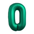 chrome green number 0 foil balloon for birthday from Parte Haus party supply store in Bethesda MD
