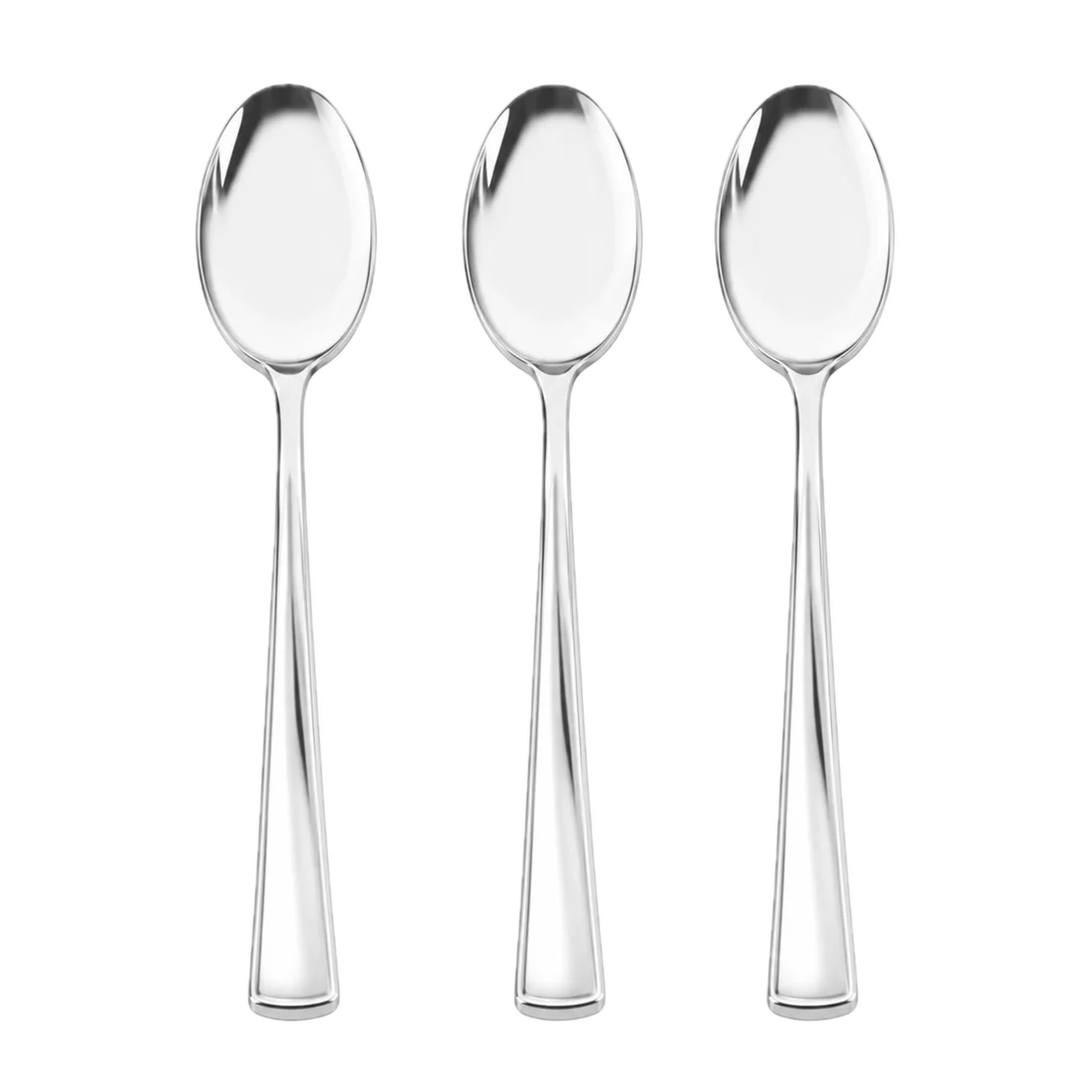 Silver Classic Design Plastic Spoons - 20 pcs