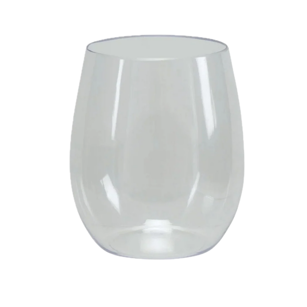 Clear Stemless Wine Goblets - 6 pcs