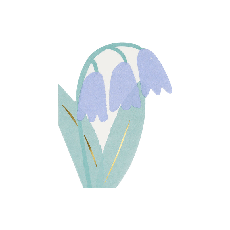 Purple floral paper napkin spring theme from Parte Haus party supply store in Bethesda Maryland