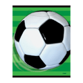 Black and white soccer paper plate featuring green background sports theme from Parte Haus party supply store in Bethesda Maryland