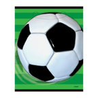 Black and white soccer paper plate featuring green background sports theme from Parte Haus party supply store in Bethesda Maryland