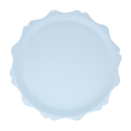light blue scalloped edge plate perfect for birthday theme from Parte Haus party supply store in Bethesda, MD