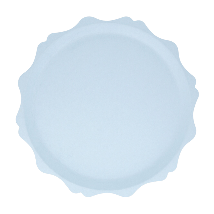 Blue Decorative Edge Compostable Plates - 2 Sizes