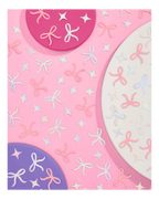 Pink pastel confetti bows and stars decor birthday theme from Parte Haus party supply store in Bethesda MD