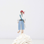Blue pirate cupcake topper with red bandana for pirate birthday from Parte Haus party supply store in Bethesda Maryland
