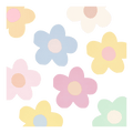 Pastel color flower cutouts with daisy shapes for spring theme from Parte Haus party supply store in Bethesda MD