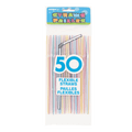 Assorted color flexible straws pack for celebrations from Parte Haus party supply store in Bethesda Maryland