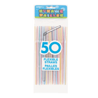 Assorted color flexible straws pack for celebrations from Parte Haus party supply store in Bethesda Maryland