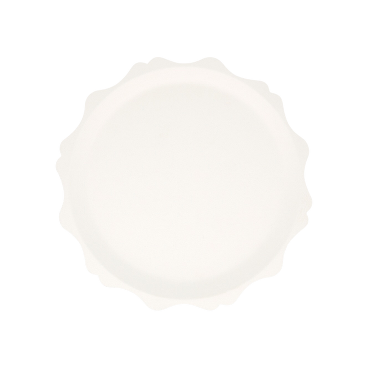 Cream Decorative Edge Compostable Plates - 2 Sizes