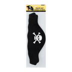 Black pirate hat costume accessory with skull and crossbones for pirate theme from Parte Haus party supply store in Bethesda MD.